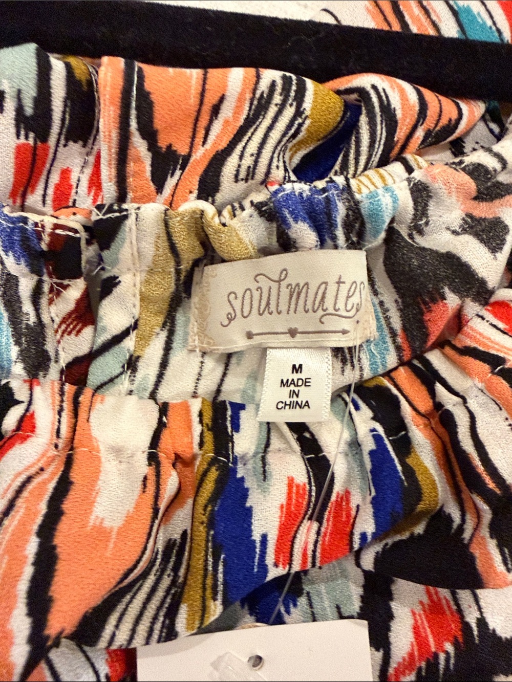 Soulmates Multicolor Printed Ruffle-Neck Tunic - Picture 3 of 4